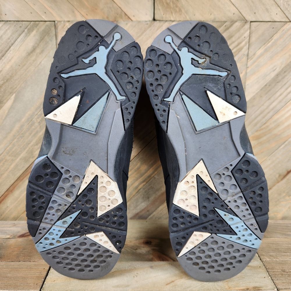 Nike Air Jordan 7 Retro Chambray Mens Athletic Sneakers Size 12 Black CU9307-004 - Picture 8 of 9